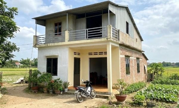 Mẫu nhà 2 tầng nông thôn 400 triệu có gác lửng