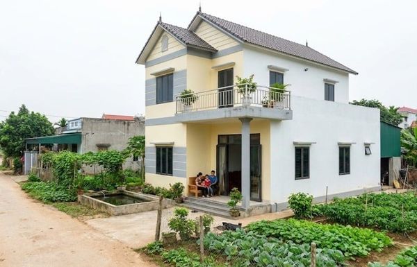 Mẫu nhà ống 2 tầng 400 triệu ở nông thôn