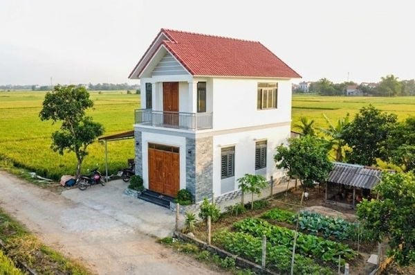 Mẫu nhà 2 tầng nông thôn 400 triệu diện tích nhỏ