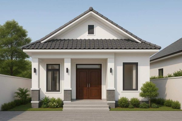 Dự toán chi phí xây&nbsp;mẫu nhà cấp 4 100m2 3 phòng ngủ 1 thờ