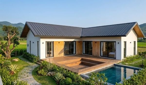 Ưu điểm khi xây mẫu nhà cấp 4 chữ L ở nông thôn