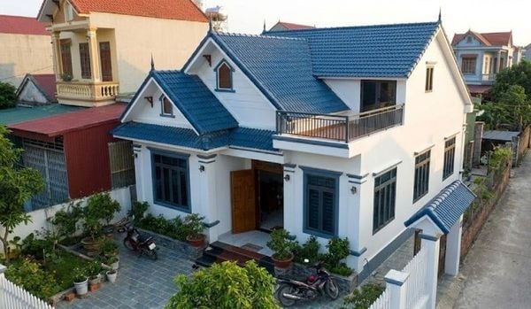 Mẫu nhà cấp 4 có gác lửng 5x16 mái Thái