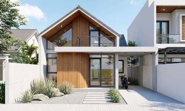 Mẫu nhà cấp 4 có gác lửng 5x16 hiện đại