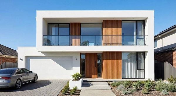 Mẫu nhà mặt tiền 7m 2 tầng tối giản