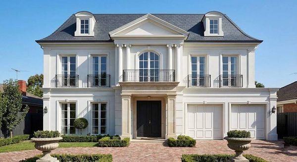 Mẫu nhà mặt tiền 7m 2 tầng tân cổ điển