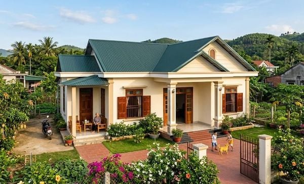 Mẫu nhà cấp 4 100m2 3 phòng ngủ mái tôn