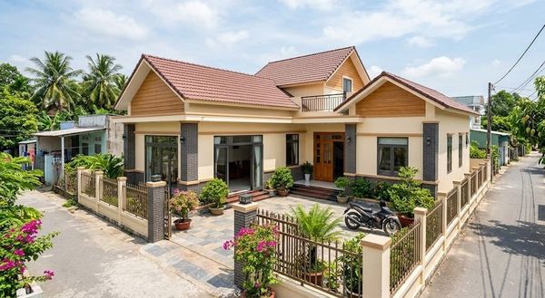 Mẫu thiết kế&nbsp;nhà cấp 4 3 phòng ngủ 500 triệu hình chữ L