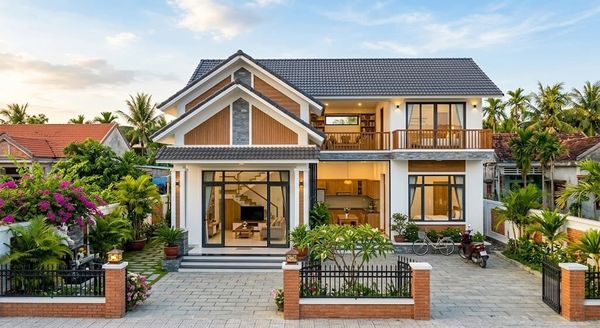 Mẫu nhà cấp 4 3 phòng ngủ có gác lửng