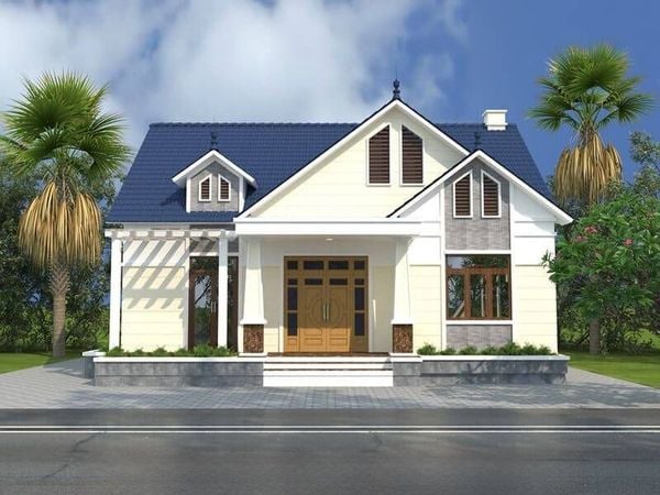 Mẫu nhà cấp 4 3 phòng ngủ mái Thái