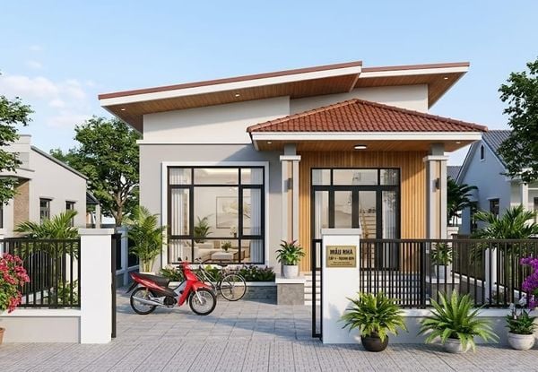 Mẫu nhà cấp 4 ngang 6m 3 phòng ngủ