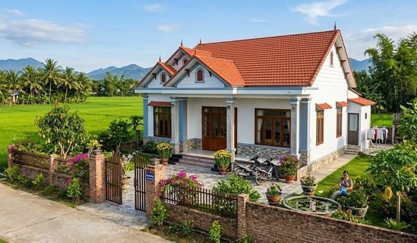 Mẫu nhà cấp 4 3 phòng ngủ nông thôn