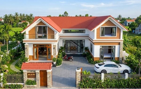 Mẫu&nbsp;nhà cấp&nbsp;4 có gác lửng 3 phòng ngủ hình chữ L