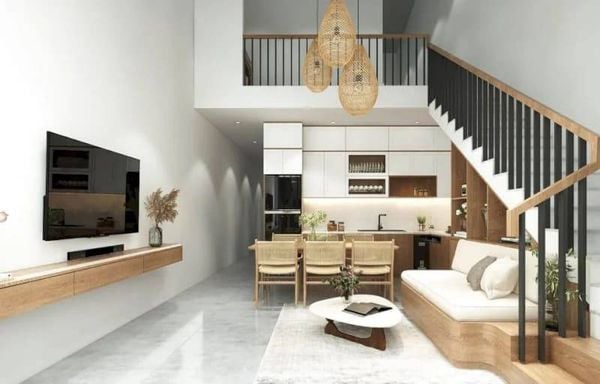 Nhà cấp 4 có gác lửng 3 phòng ngủ