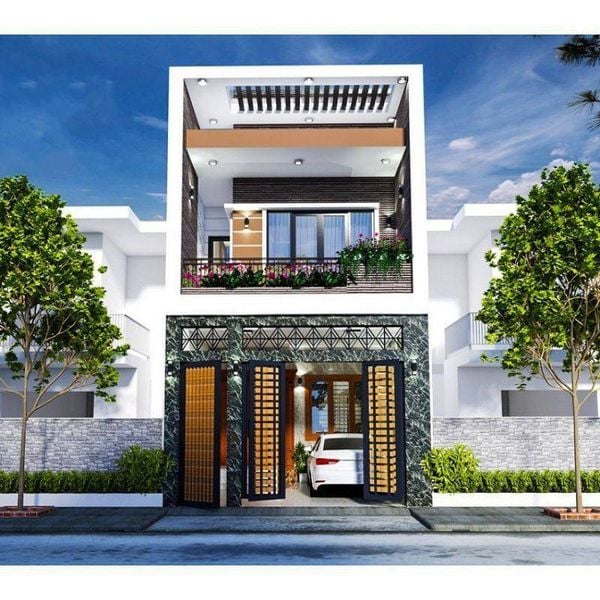 Mẫu nhà 2 tầng 4 phòng ngủ dưới 1 tỷ phong cách hiện đại