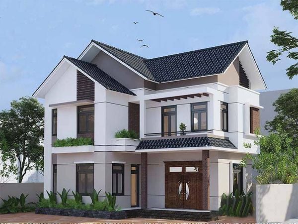 ẫu nhà 2 tầng 4 phòng ngủ 1 phòng thờ dưới 1 tỷ