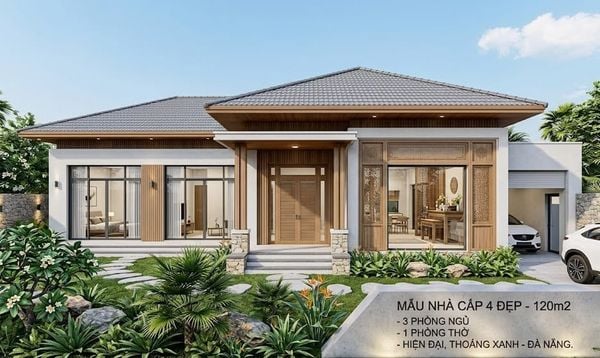 Ưu điểm nhà cấp 4 120m2 3 phòng ngủ 1 thờ