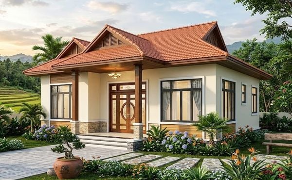 Chi phí xây&nbsp;nhà cấp 4&nbsp;3 phòng ngủ 1 thờ&nbsp;120m2