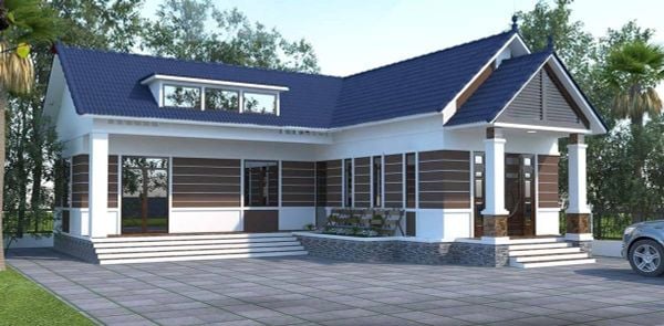 Nhà cấp 4 120m2 4 phòng ngủ 1 thờ chữ L