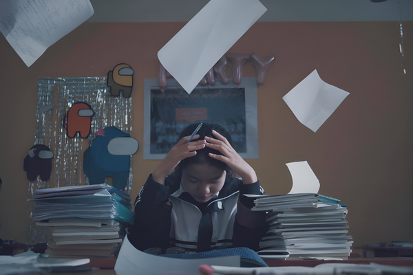 Học sinh căng thẳng trong giai đoạn ôn thi