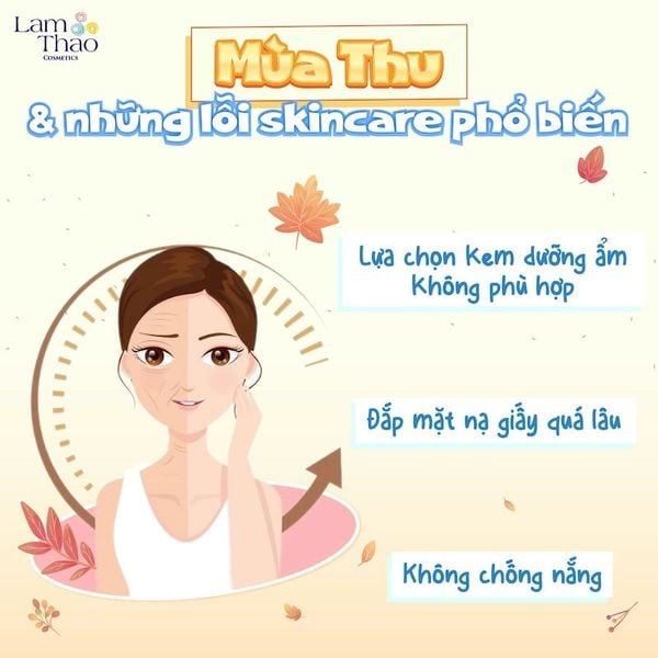 sai lầm chăm sóc da mùa thu