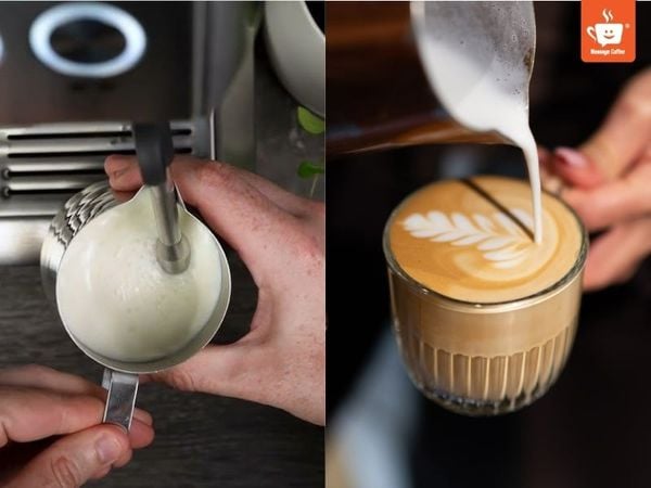 Kỹ thuật rót sữa vào Flat White
