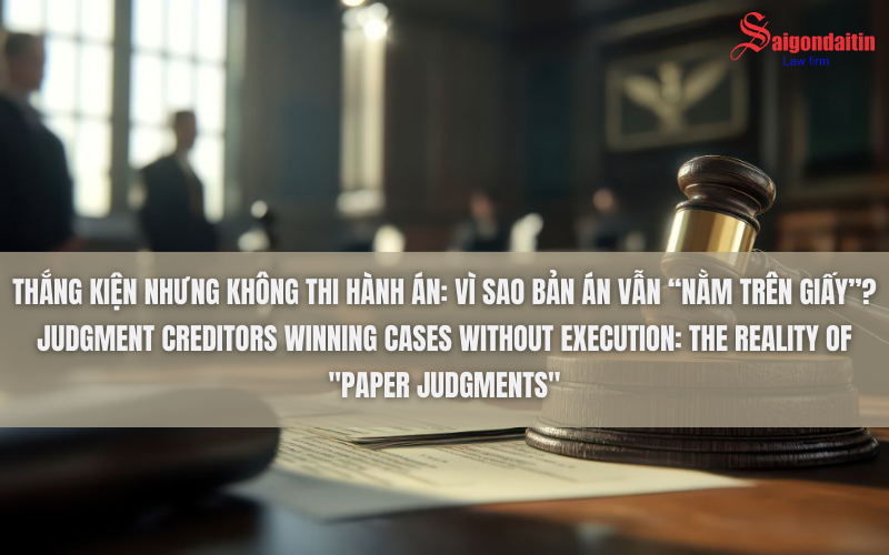 đồ họa miêu tả thắng kiện nhưng không thi hành án