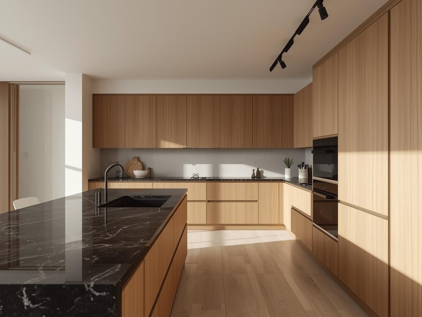 Wood Tone Cabinets for Warm Balance