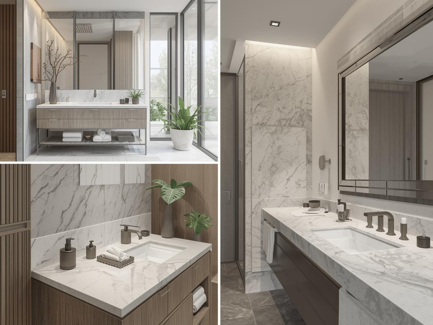 Practical Quartz Bathroom Countertop Ideas for Modern Layouts
