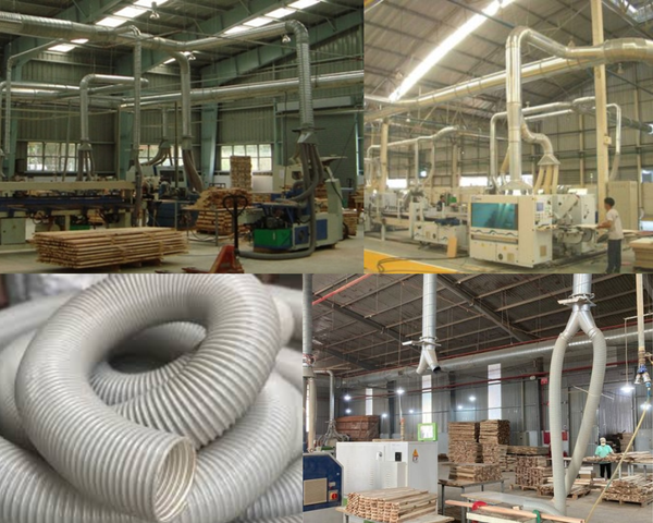 Cách chọn ống hút bụi phù hợp cho xưởng gỗ, xưởng cơ khí và hệ thống hút xả công nghiệp
