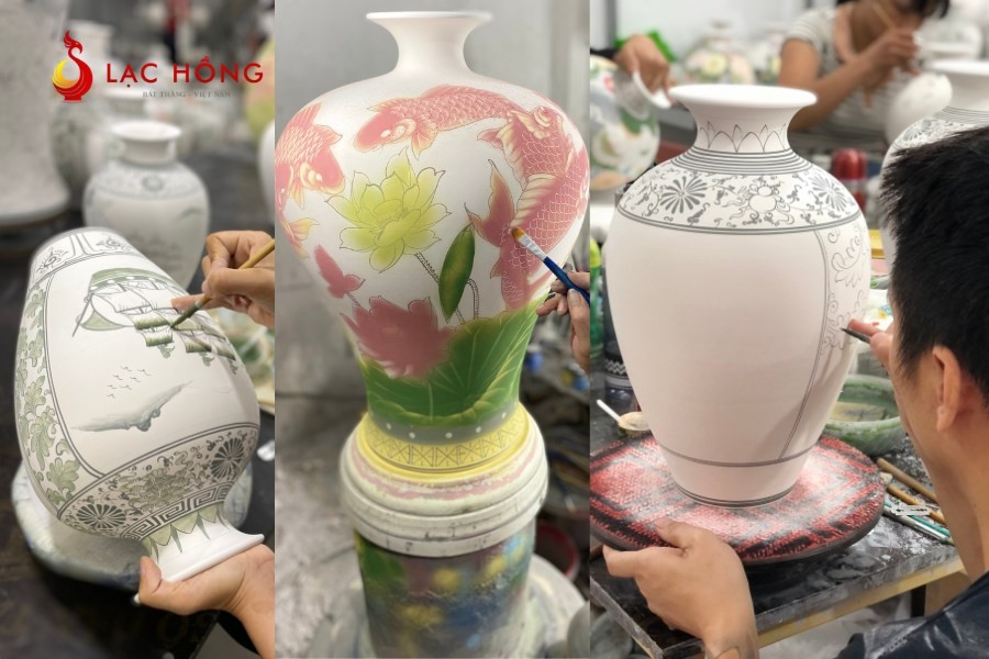 Dụng cụ, cọ vẽ trang trí gốm Bát Tràng