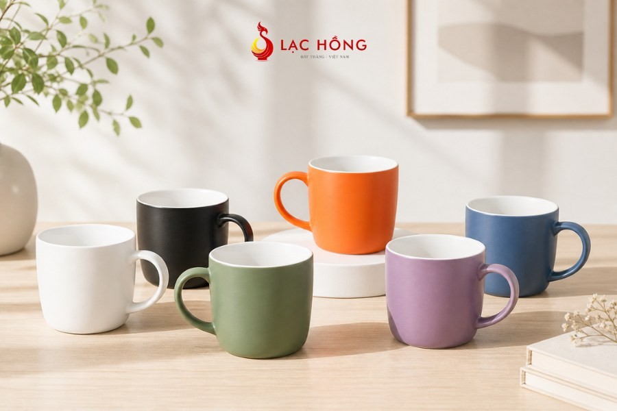 Mẫu ly sứ in logo cho doanh nghiệp