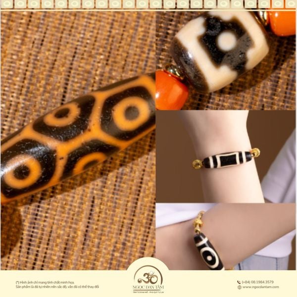 Ý nghĩa đá Dzi hoa văn kết hợp với số mắt