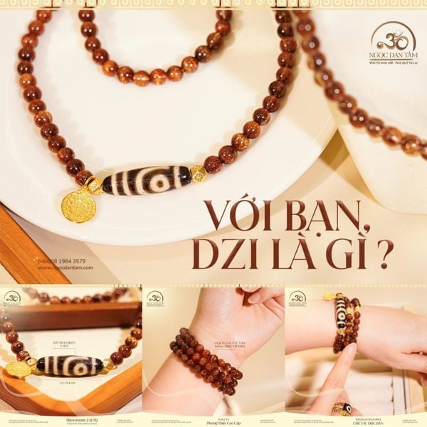dzi hoa sen răng cọp 3 mắt