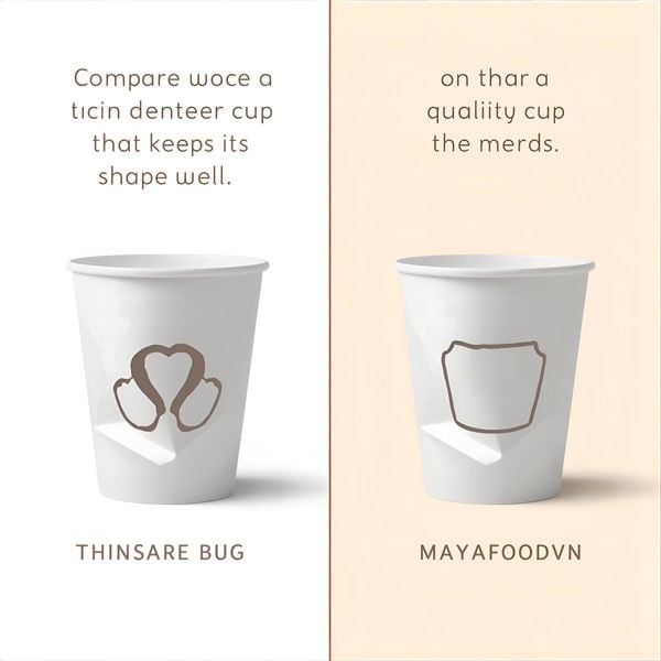 so sánh cốc giấy giá rẻ và cốc giấy chất lượng cao khi đựng đồ uống lạnh