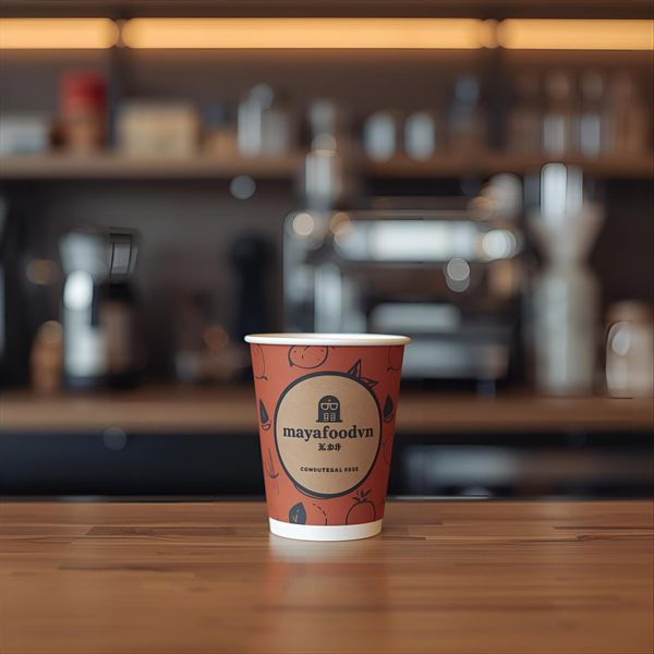 Cốc giấy Mayafoodvn có thiết kế đẹp