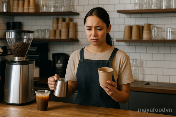chủ quán cà phê tại Hà Nội mất khách vì dùng cốc giấy mỏng nhẹ