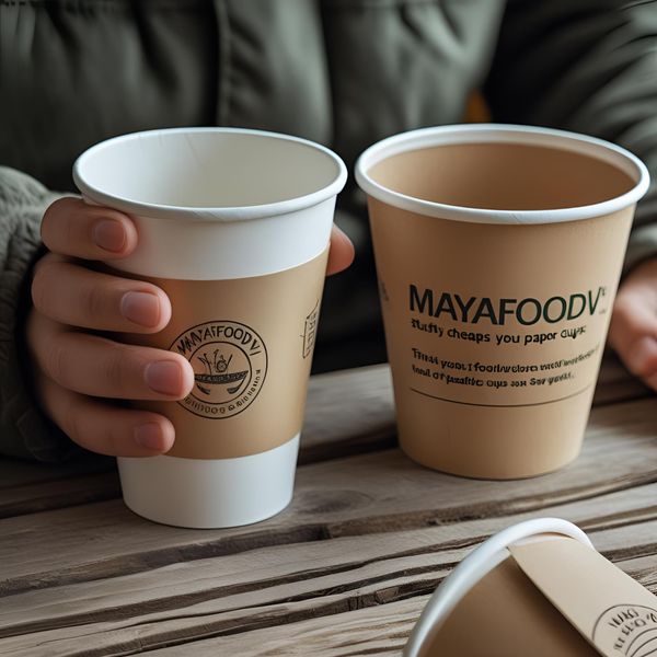 so sánh cốc giấy giá rẻ dễ bị chảy với cốc giấy chất lượng cao lớp PE dày