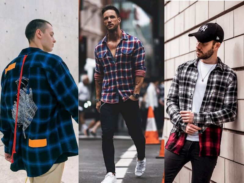 Phối đồ với Áo sơ mi khoác ngoài phong cách Grunge Rock