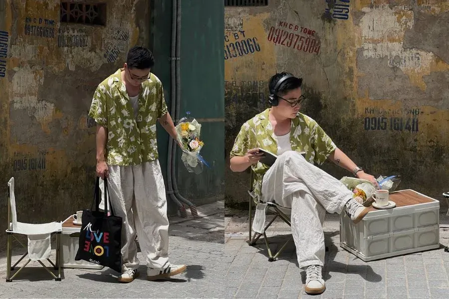 Phối đồ với Áo sơ mi khoác ngoài phong cách phóng khoáng