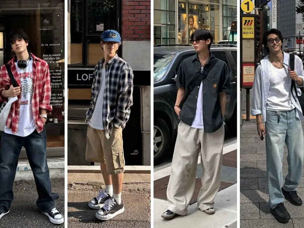 Phối đồ với Áo sơ mi khoác ngoài phong cách đường phố năng động