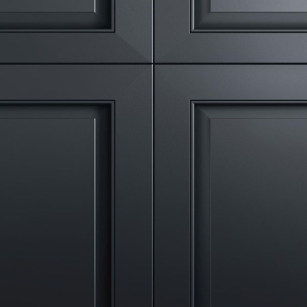 Close-up showing perfect alignment of luxury inset cabinet doors crafted by VIC Cabinet Vietnam.