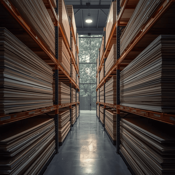 Sustainably sourced plywood and local Vietnamese wood materials used by VIC Cabinet Factory.