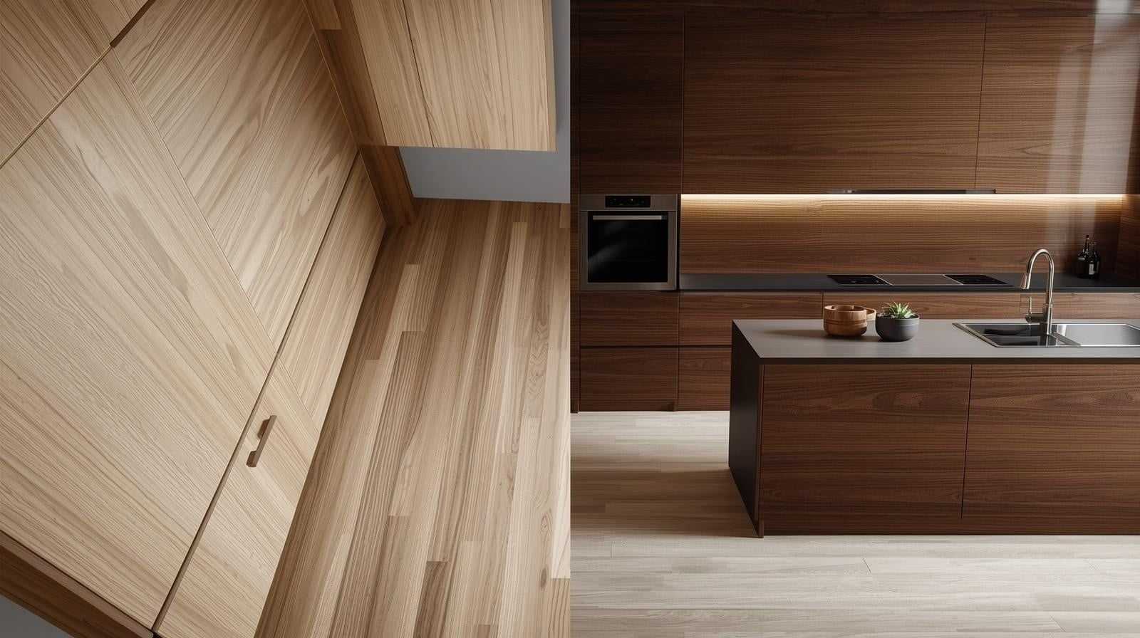oak-veneer-cabinets-and-walnut-veneer-cabinets