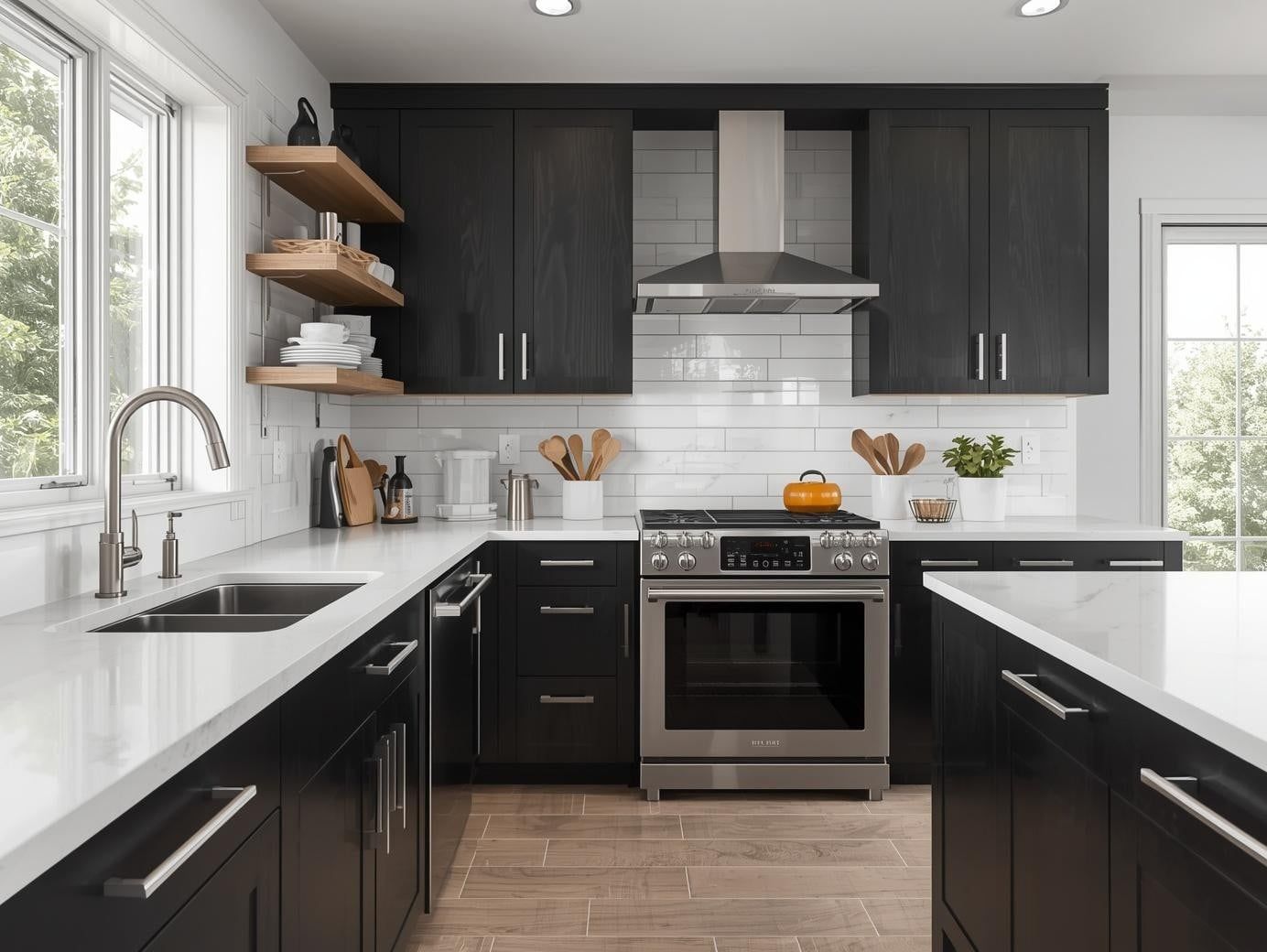 Black Shaker Cabinets