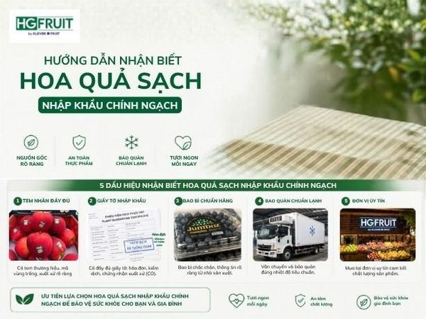 Cách nhận biết hoa quả sạch nhập khẩu chính ngạch