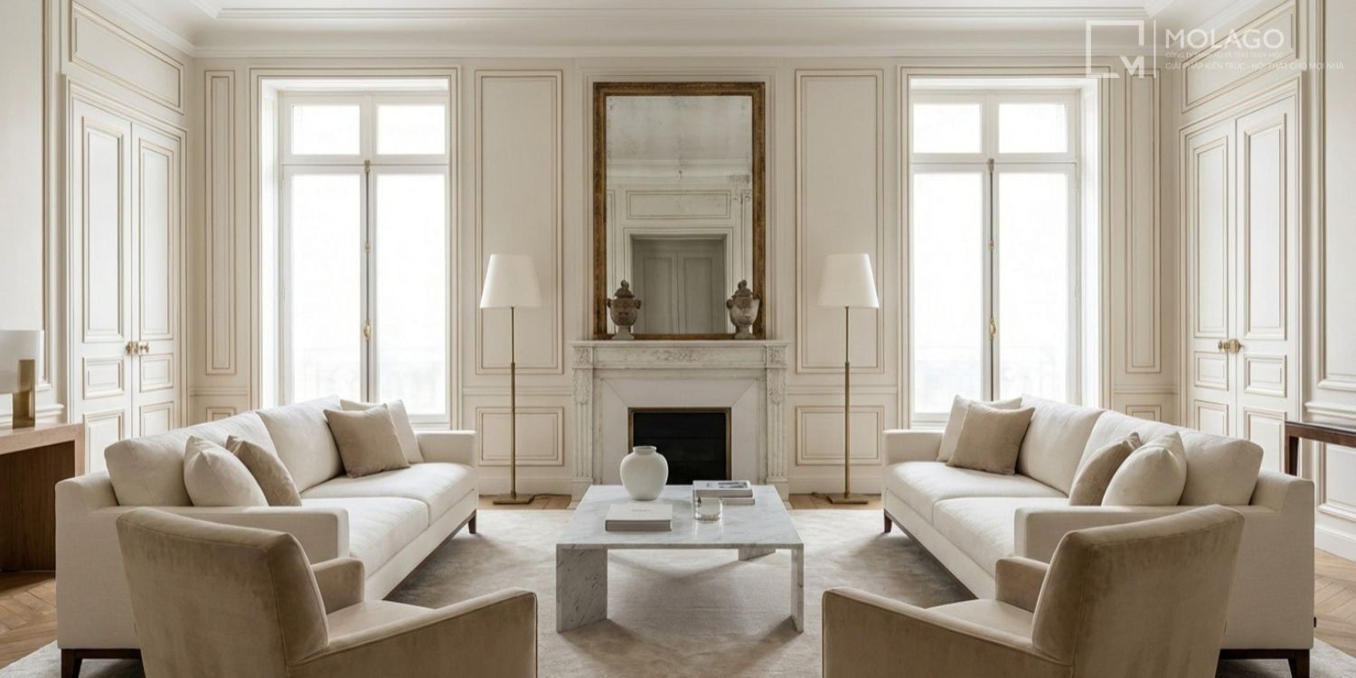 Phong Cách Nội Thất Tân Cổ Điển Sang Trọng