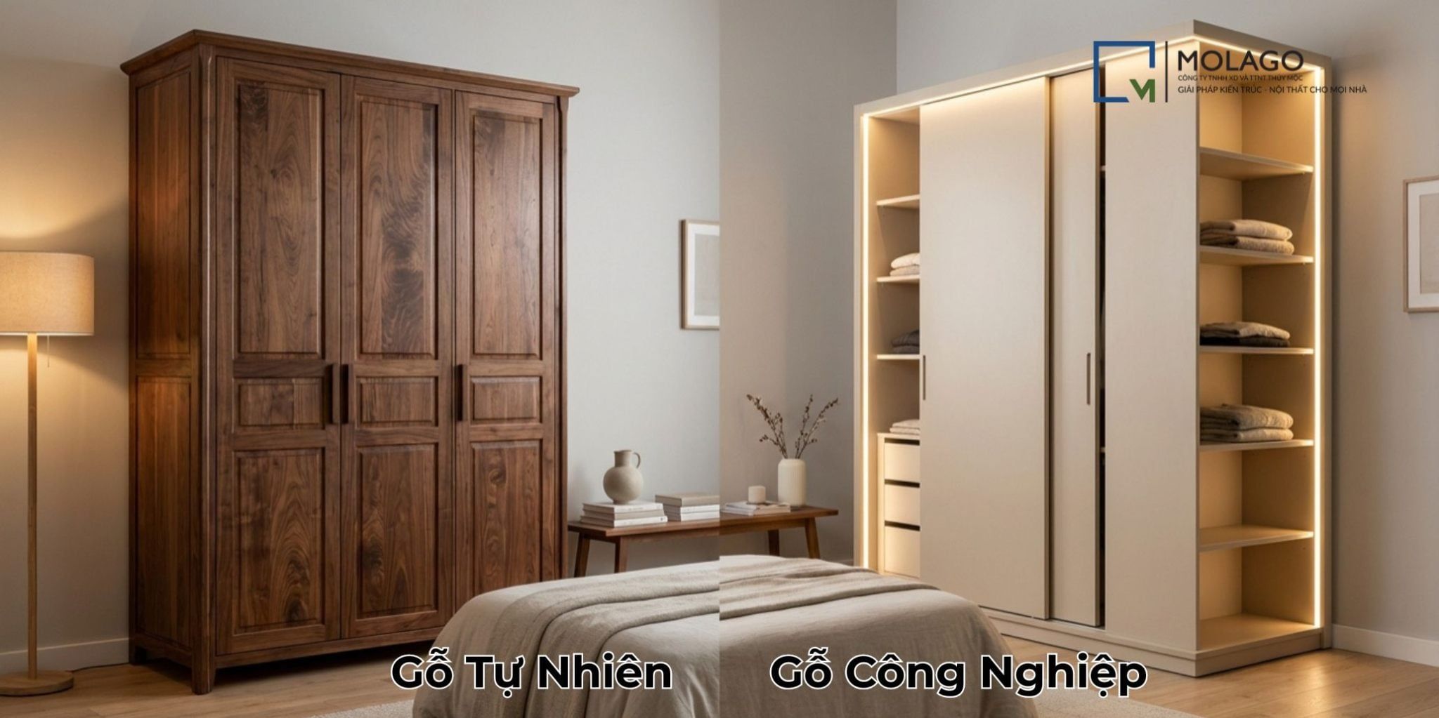 Nên Chọn Tủ Quần Áo Gỗ Tự Nhiên Hay Gỗ Công Nghiệp