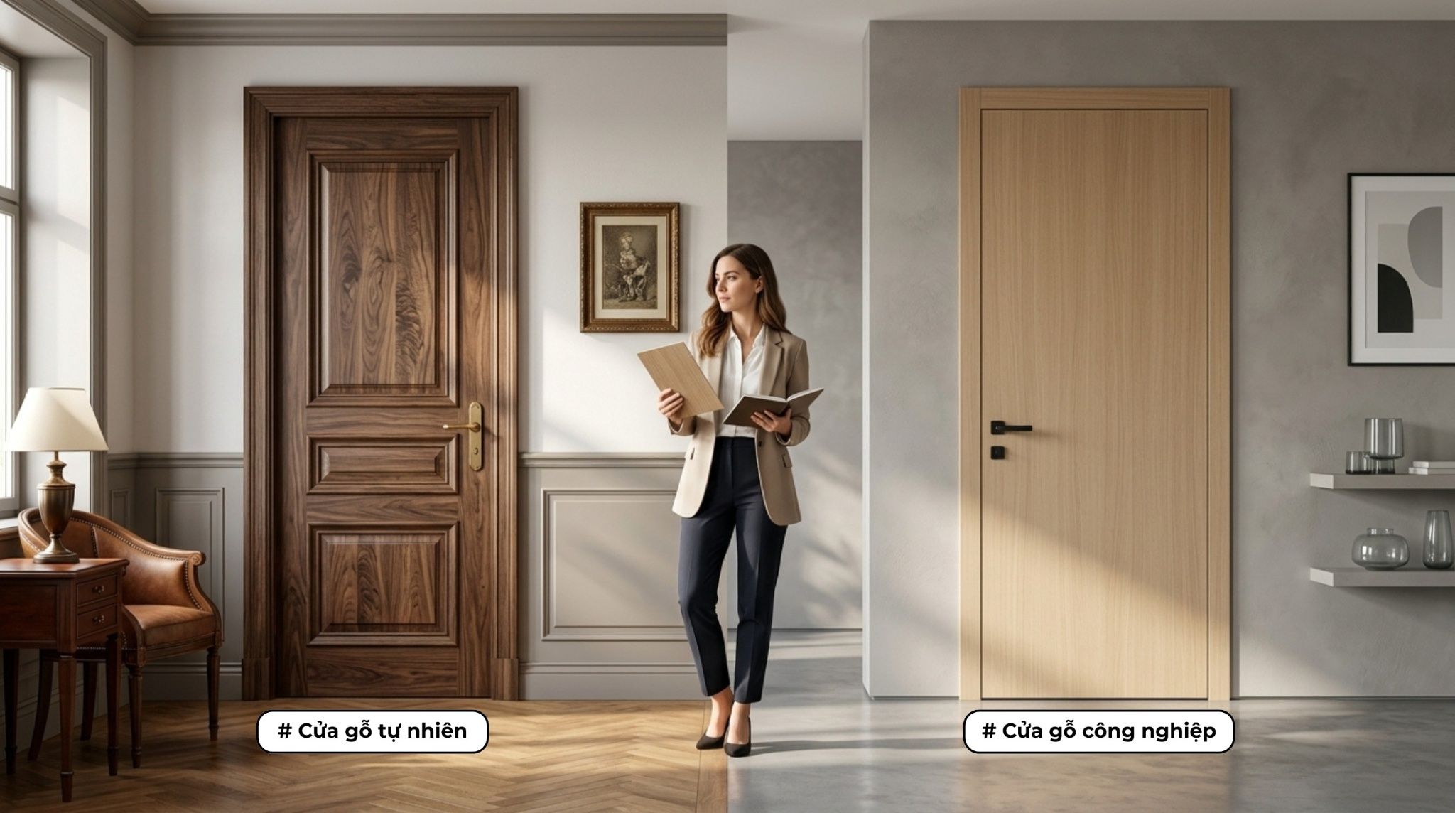 Cửa Gỗ Tự Nhiên Và Công Nghiệp: Nên Chọn?