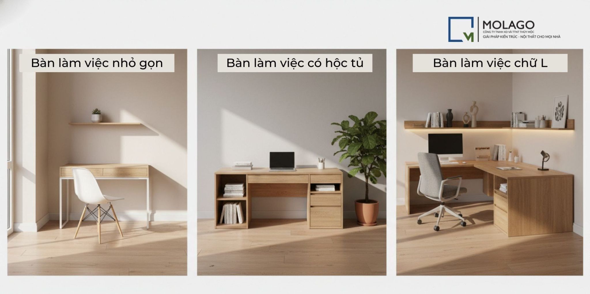 Chọn Bàn Làm Việc Phù Hợp Với Diện Tích