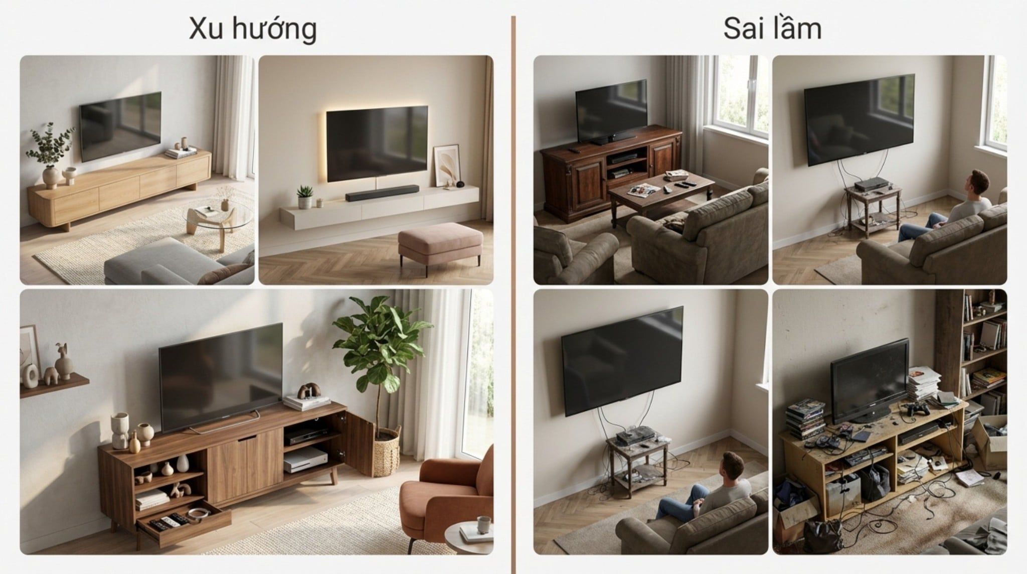 Kích Thước Kệ Tivi Chuẩn